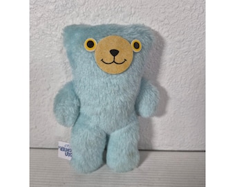 Oso de peluche azul vintage de Dan Brechner, juguete de peluche Floral Park NY Retro