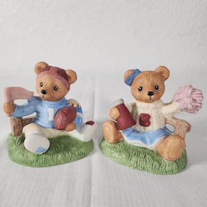 HOMCO Home Interiors Game Day Bears - Football Player & Cheerleader - # 14981-98