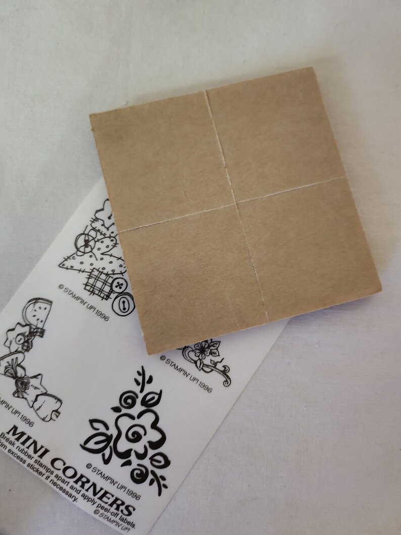 Stampin up Rubber Stamp Set - Mini Corners - 1996 - Brand New - Etsy