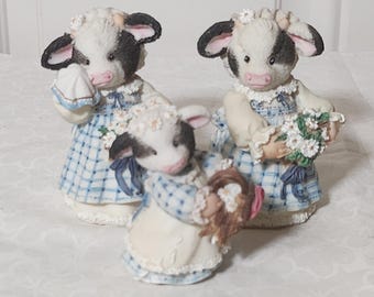 Mary's Moo Moos Figurine – Enesco, 1995, Wedding Theme
