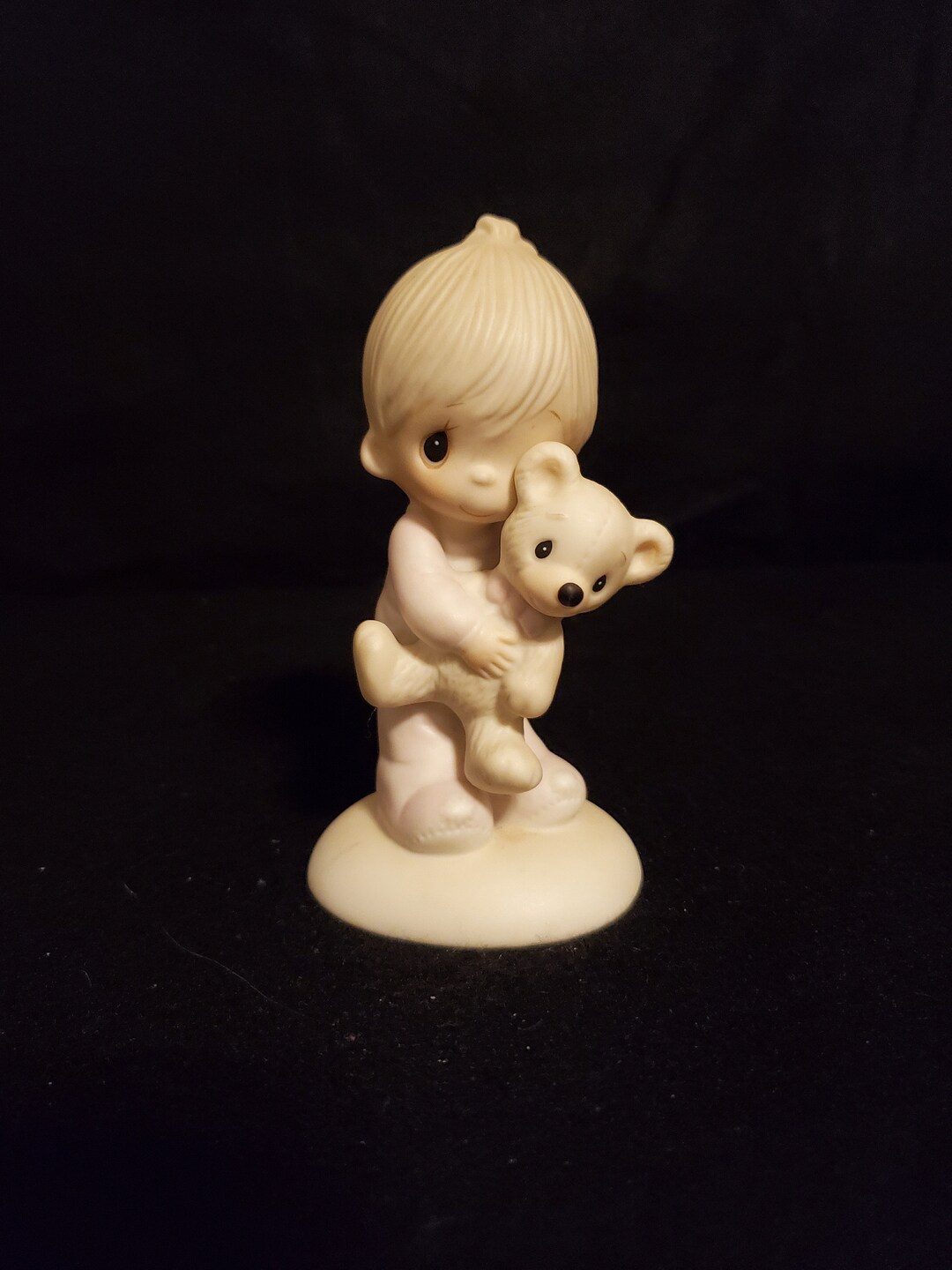 Precious Moments Figurine Jesus Loves Me Boy Hugging Teddy Bear 1978 - Etsy