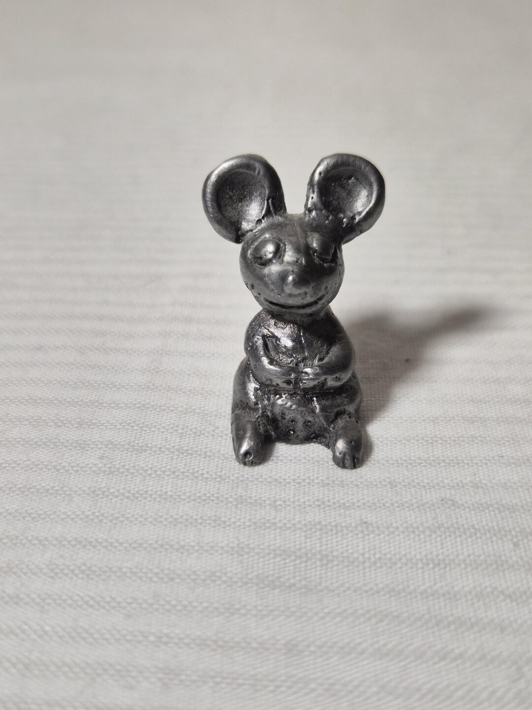  Selangor Pewter ネズミ置物 Miniature Pewter Sitting Mouse Figure - Etsy