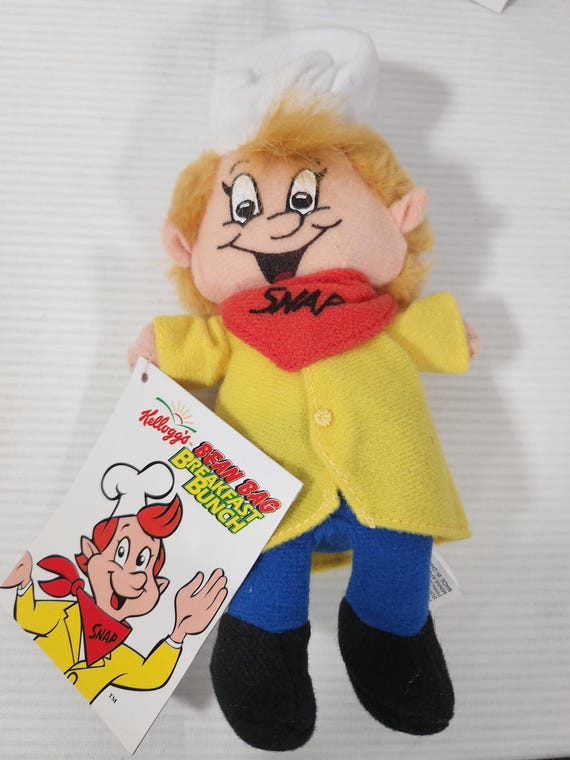 1991年　タグ付き　RAIKES　ぬいぐるみ Kellogg's Rice Krispies Snap, Crackle, and Pop Plush Toys - 1997