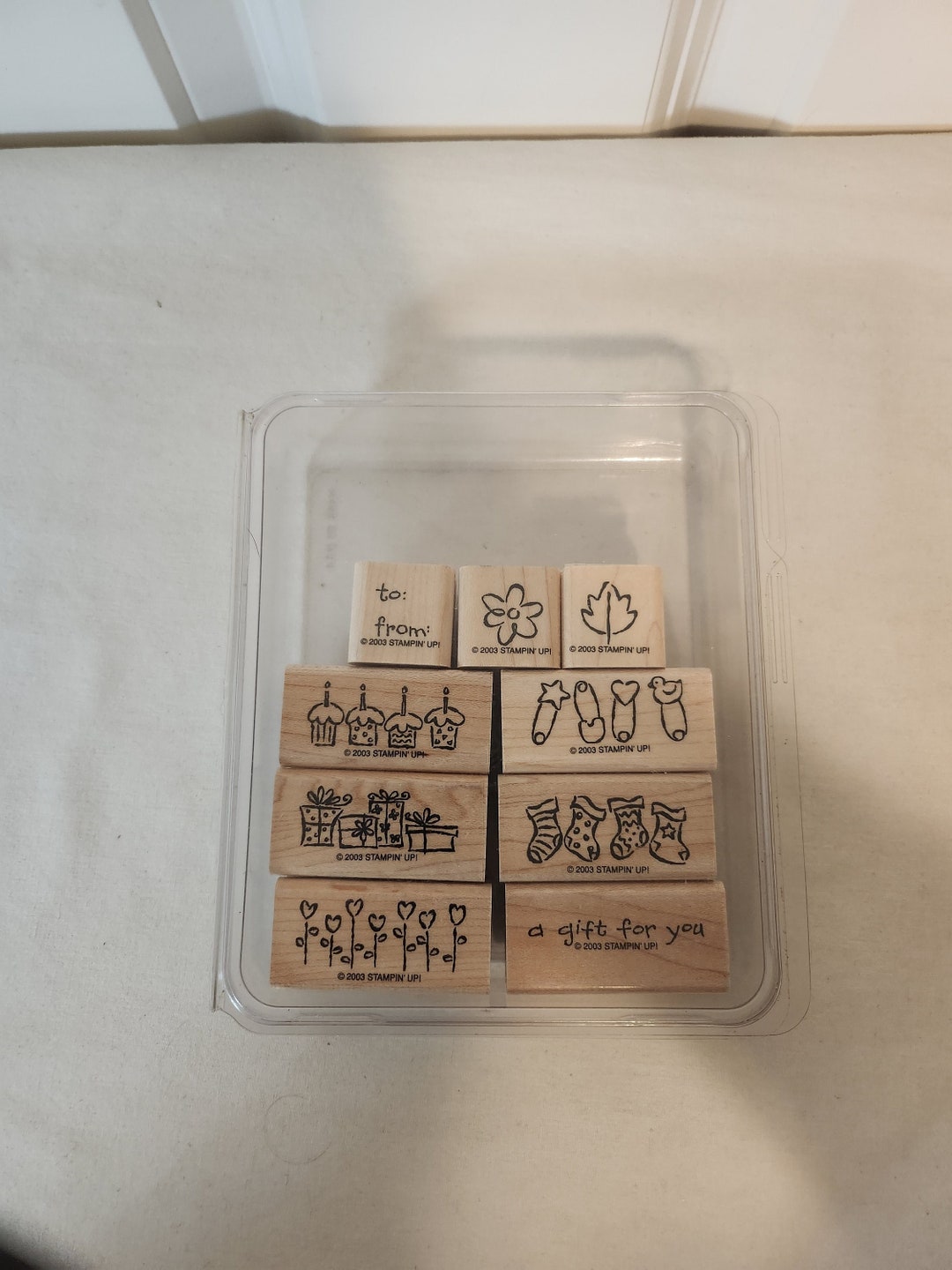 Stampin up Rubber Stamp Set - Tag Alongs- 2003 - Gift Tags - Etsy