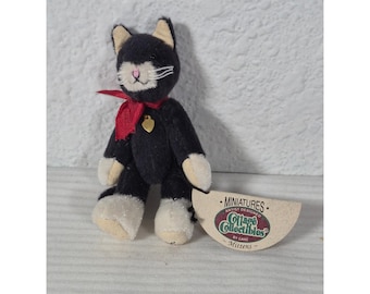 Ganz Cottage Collectibles Mittens Tuxedo Cat Miniature Plush Lorraine Chien