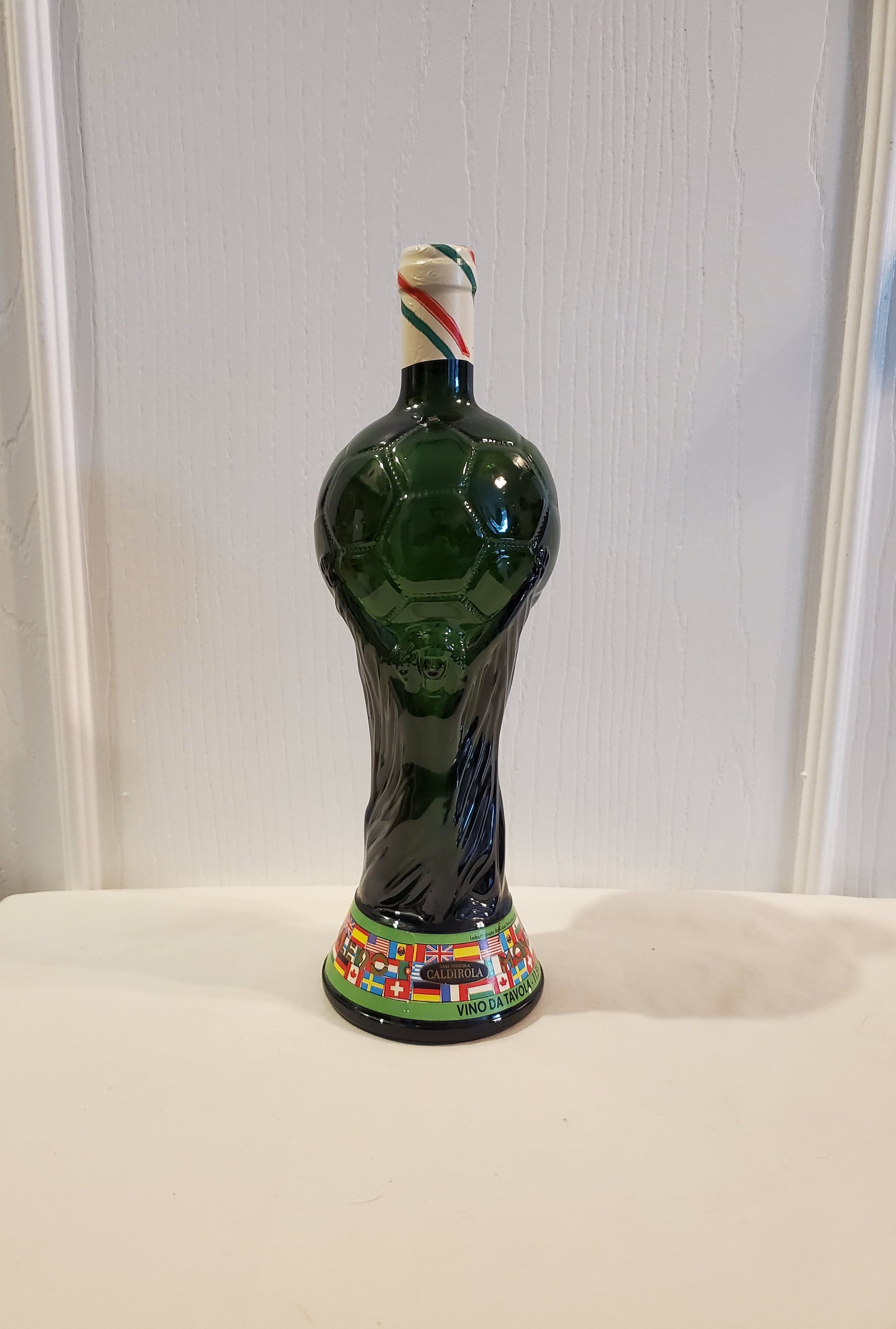 サッカー／'90イタリアW杯レプリカ瓶 FIFA Italia 90 World Cup 1990 Trophy Shape Glass Wine Bottle