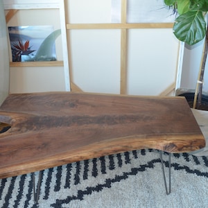 Live Edge Walnut Slab Coffee Table