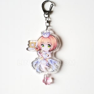 Card Captor Sakura magic girl 2,5 « pouces acrylique double face porte-clés