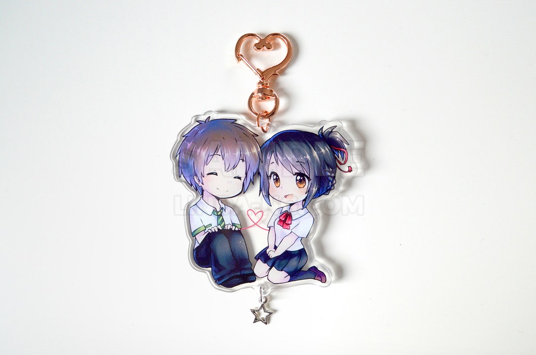 Your Name Kimi No Na Wa 3 Inch Double Sided Charm Keychain Etsy Canada