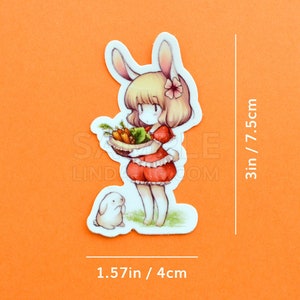 3" autocollant en vinyle de lapin