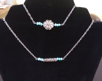 Parure de bijoux turquoise 2 pièces