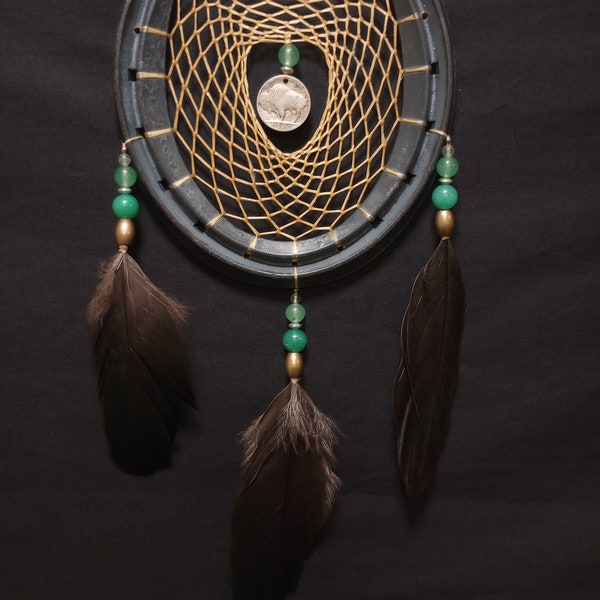 Buffalo nickel horseshoe dreamcatcher