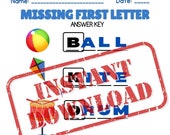 Missing First Letter Children’s Toy Learning Activity