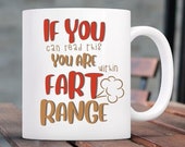 Ceramic Coffee Cup/Mug Fart Range Funny Male Gift