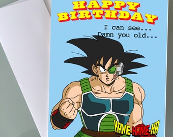 Anime birthday card | Etsy