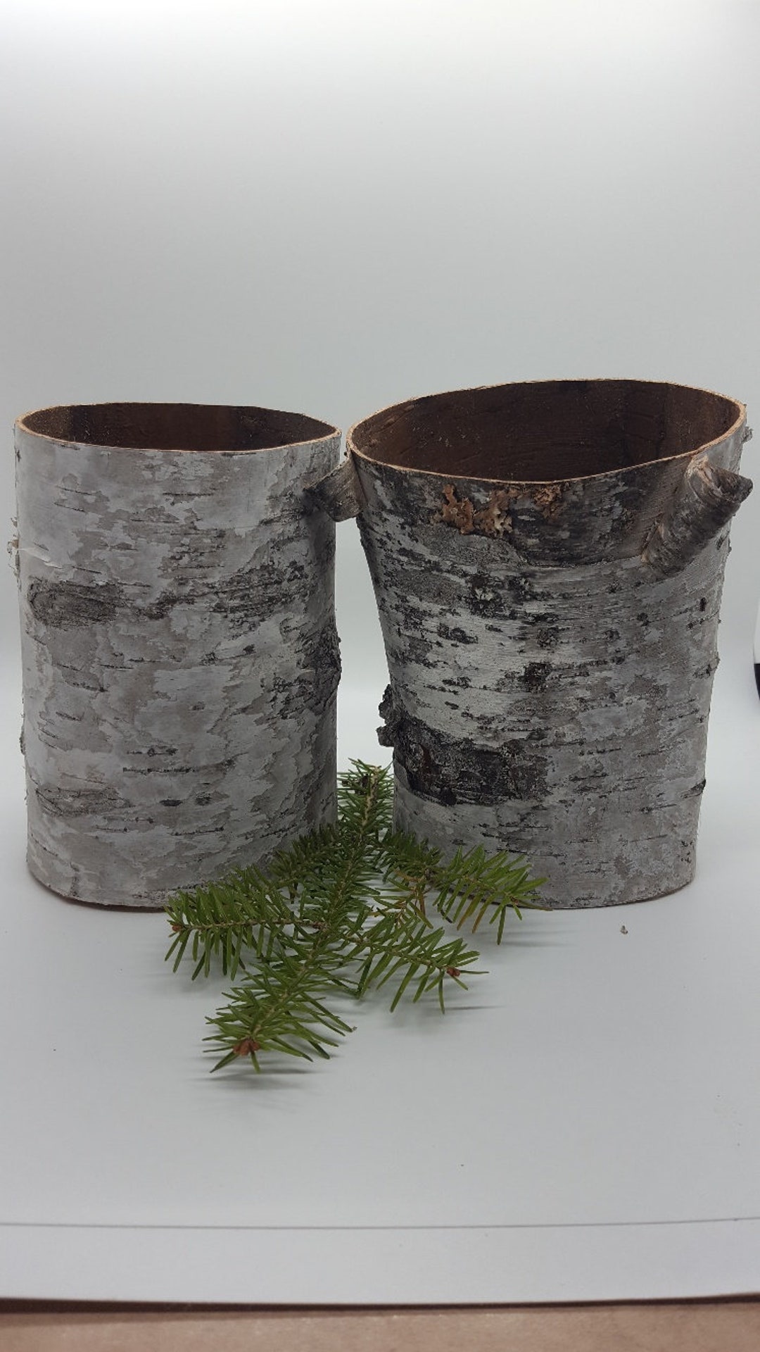 Birch Bark Containers Set of 2 Etsy