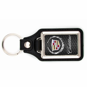 Cadillac Keychain Wreath and Crest Key Chain Ring XTS CTS Escalade ATS