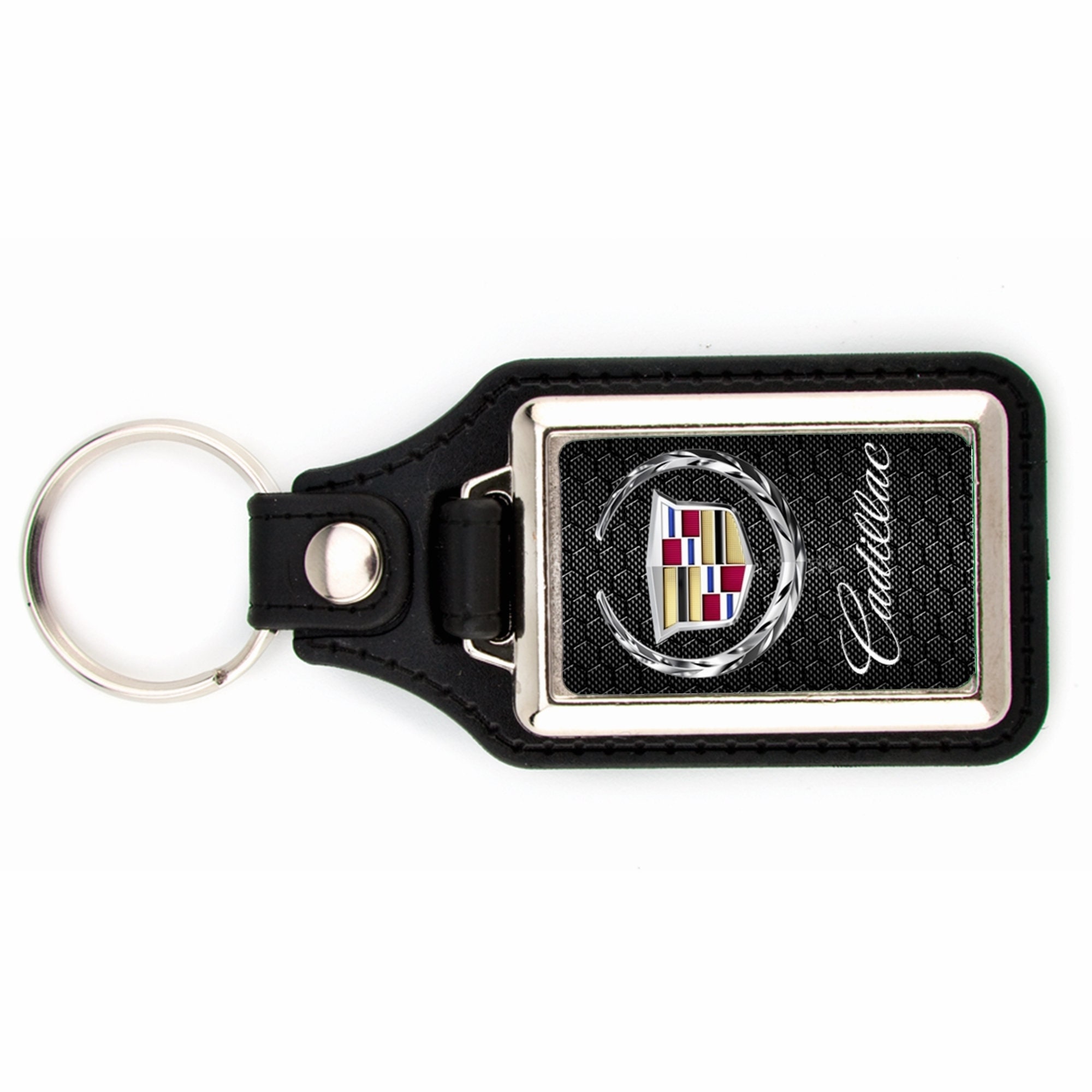 Cadillac Embroidered Key Chain - Gold Or Silver, American Car Accessory, Unisex Gift