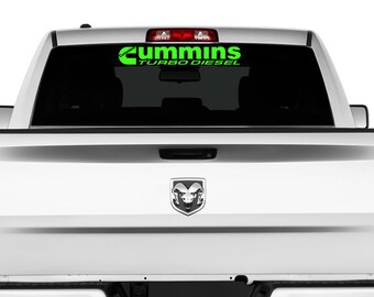 Hood vinyl sticker decals Ram 2500 3500 Decal 5.9L Turbo diesel pair