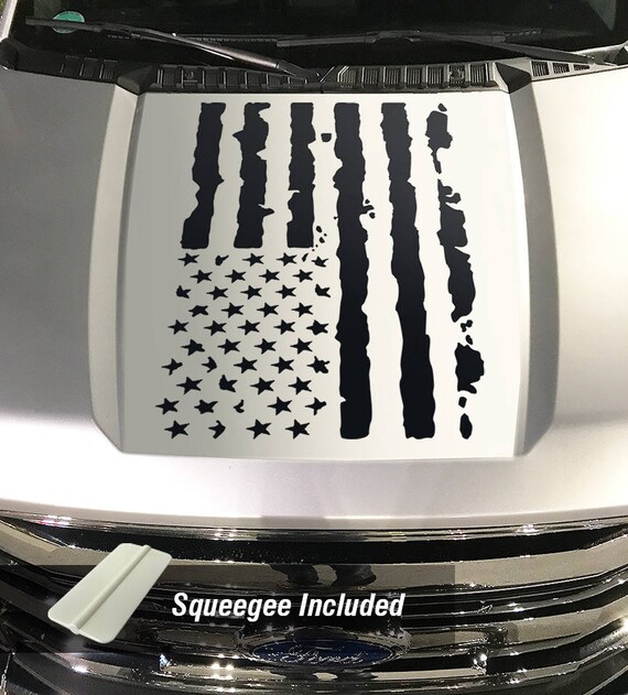 Ford F150 Flag Fx4 4x4 Off Road Pair Decals Vinyl Truck Sticker Decal Distressed Pre Cut