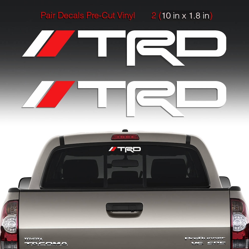 TRD Sticker Decal Windshield Rear Mirror Window Toyota Etsy