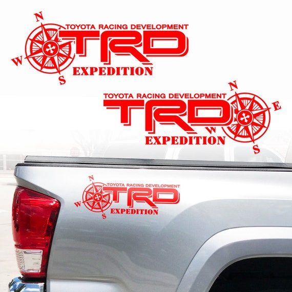 Toyota SR5 4X4 Off Road Racing Tacoma Tundra Truck Bed Pair Decal Sticker Decals