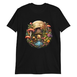 Fantasy Cottagecore: Mushroom Hut T-Shirt