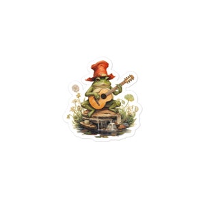 Pondside Serenade: Froggy Cottagecore Sticker