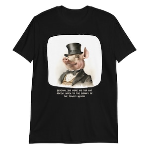 Hoge hoed Percival varken T-shirt