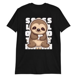 Slothful Daze: A Charming Lazy Design T-Shirt