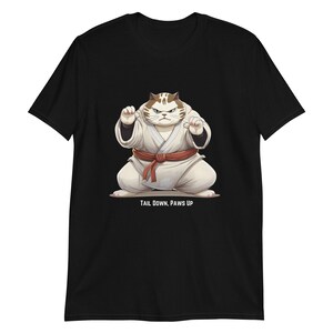 Tail Down, Paws Up: Karate Cat Strikes T-Shirt