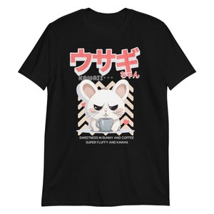 Usagi Chan Kawaii Cute Bunny and Coffee T-Shirt