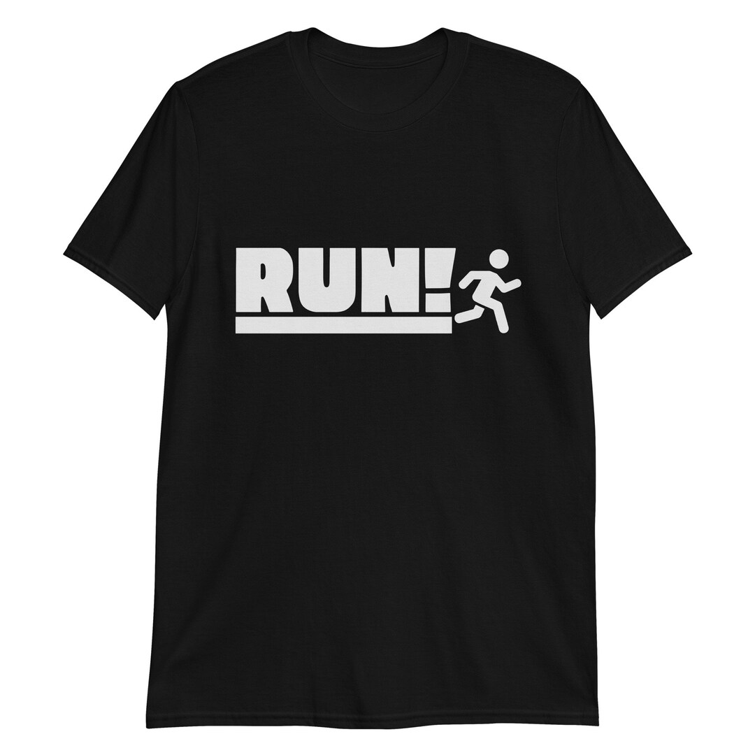 Run Stick Figure Humor Tshirt Etsy