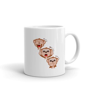 三猿 Sanzaru The Three Wise Monkeys in Japanese Mug