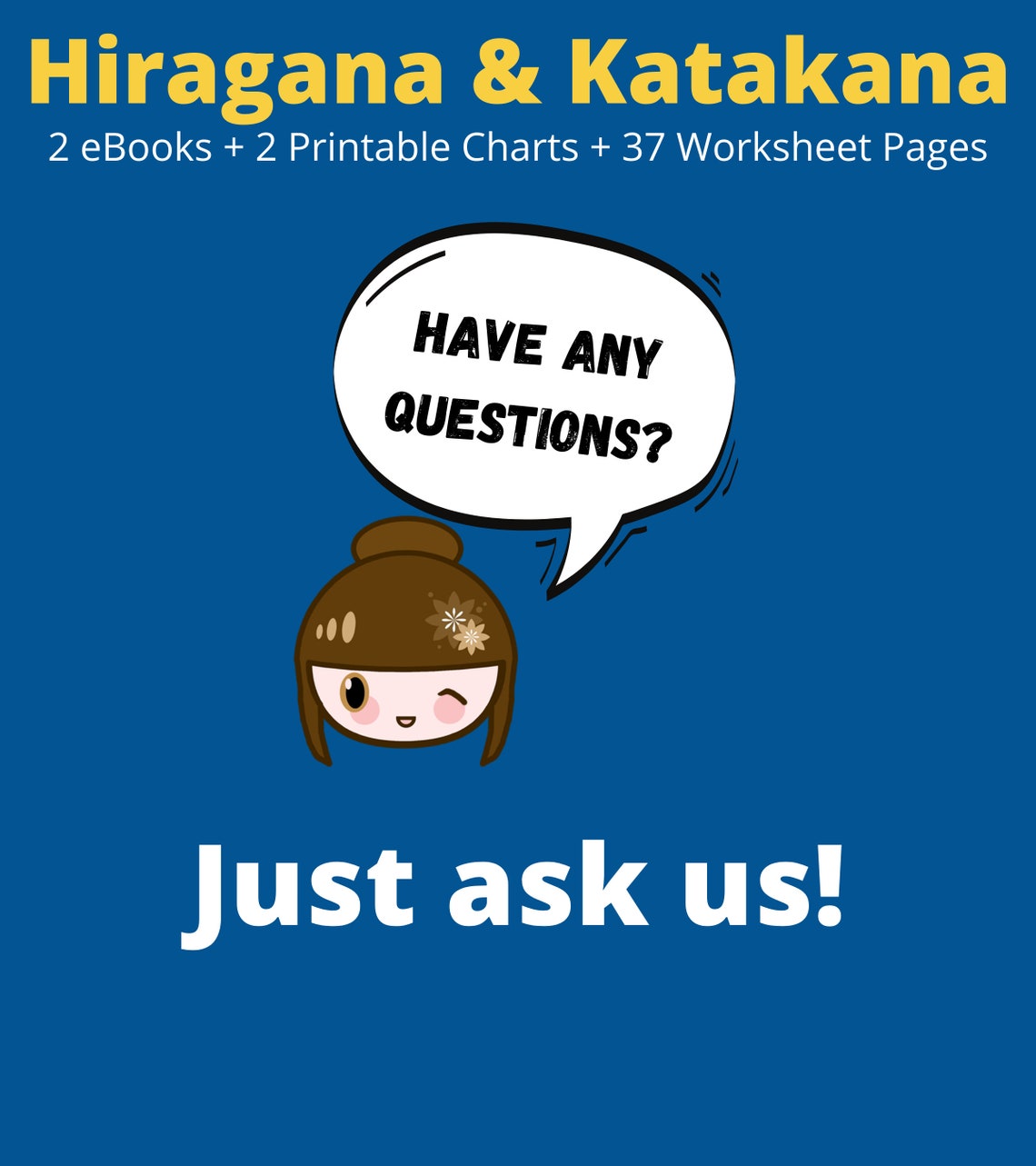 Learn Japanese Hiragana And Katakana Bundle Ebooks Worksheets Chart