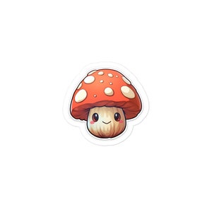 Smiling Anime Mushroom Sticker