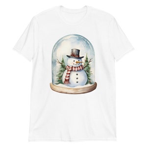 Hoge hoed sneeuwpop sneeuwscène T-shirt