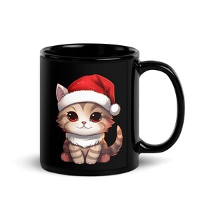 Święty Kot: Kawaii Holiday Purr-fection Czarny Kubek