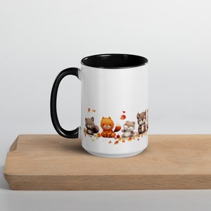 Autumn Whimsy: A Storybook Adventure with Forest Friends Mug with Color Inside