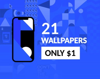 DOWNLOADABLE WALLPAPER - Upgrade Your Phone's Aesthetic - 21 Geometric Phone Wallpapers - Spencer The Store Branded Series