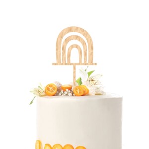 Boho Rainbow Cake topper Wood Acrylic  Cake Topper Birthday Cake Topper Girl Birthday