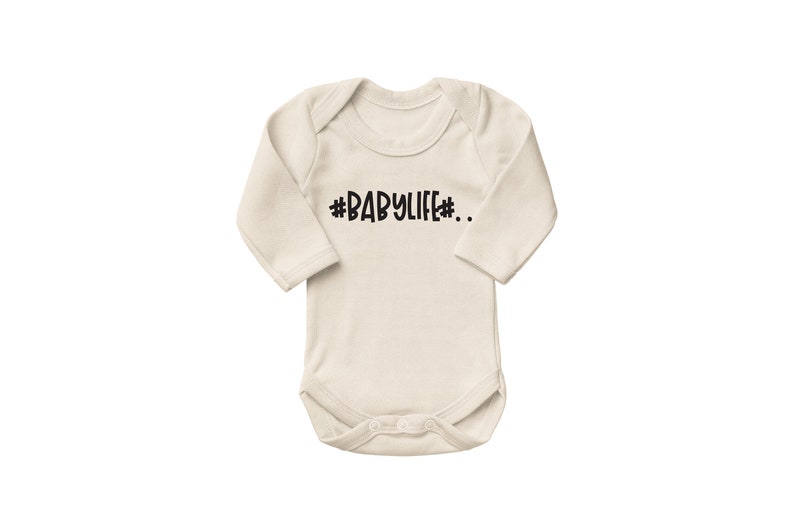 Baby LIfe Hashtag Organic Onesie Boho Onesie Personalized Baby Name Organic Baby Bodysuit Baby Shower Gift New Baby Baby Clothing