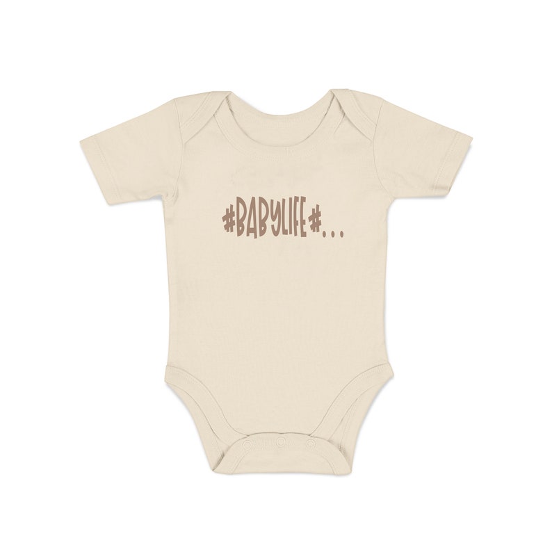 Baby LIfe Hashtag Organic Onesie Boho Onesie Personalized Baby Name Organic Baby Bodysuit Baby Shower Gift New Baby Baby Clothing