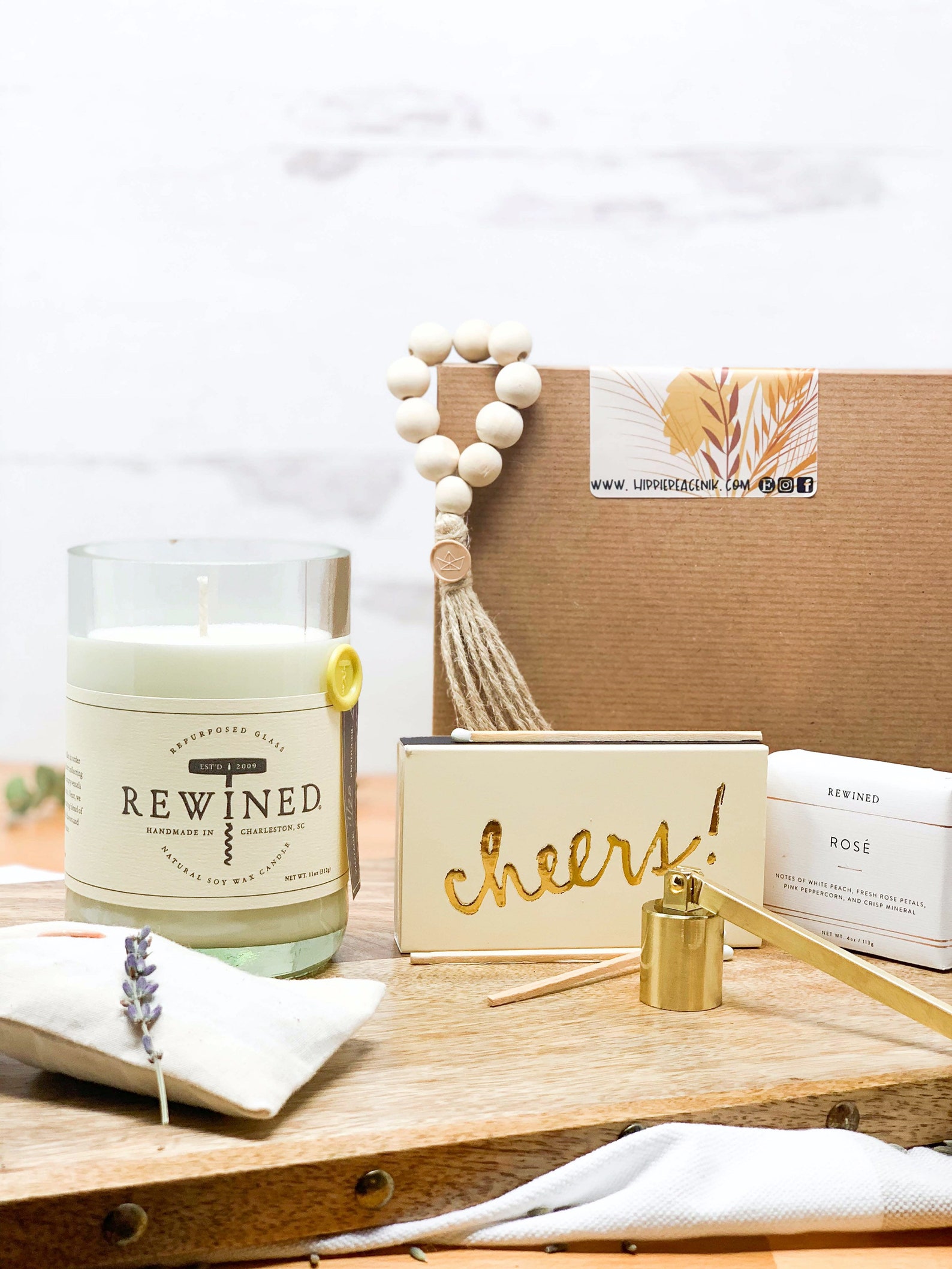 Wine Scent Candle Gift Set Rewined Gift Box Candle Natural Soy Wax