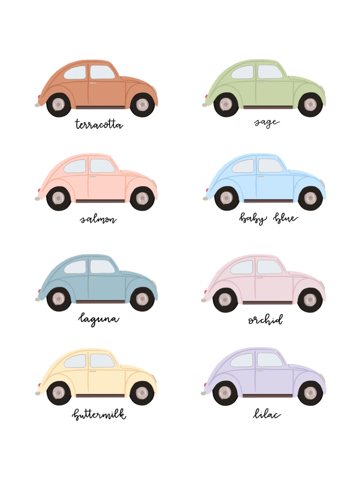 Vintage Car Art Print - Etsy