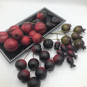 Vintage Fake Fruits Faux Fruit Ornaments Vintage Artificial Sugared Fruit Faux Fruit Bowl Fillers Vintage Fruit Tree Ornaments