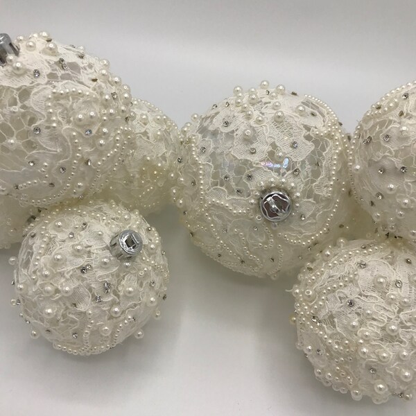 White Ornaments Etsy