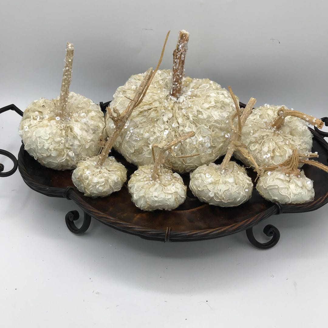 Fall Wedding Decoration Embellished Pumpkin Fall Table Decor Fall ...