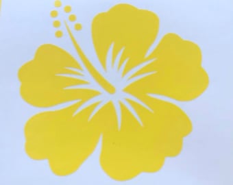 Hibiscus Flower Decal - Hibiscus Vinyl Sticker - Hawaiian Sticker