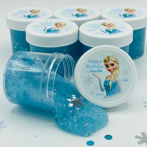 Slime con purpurina de Elsa Frozen Princess para fiestas (paquete de 6)